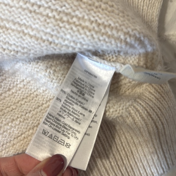 Madewell Women's Wool Blend Mock Ruffle Neck Sweater Top Size Medium - Picture 4 of 8